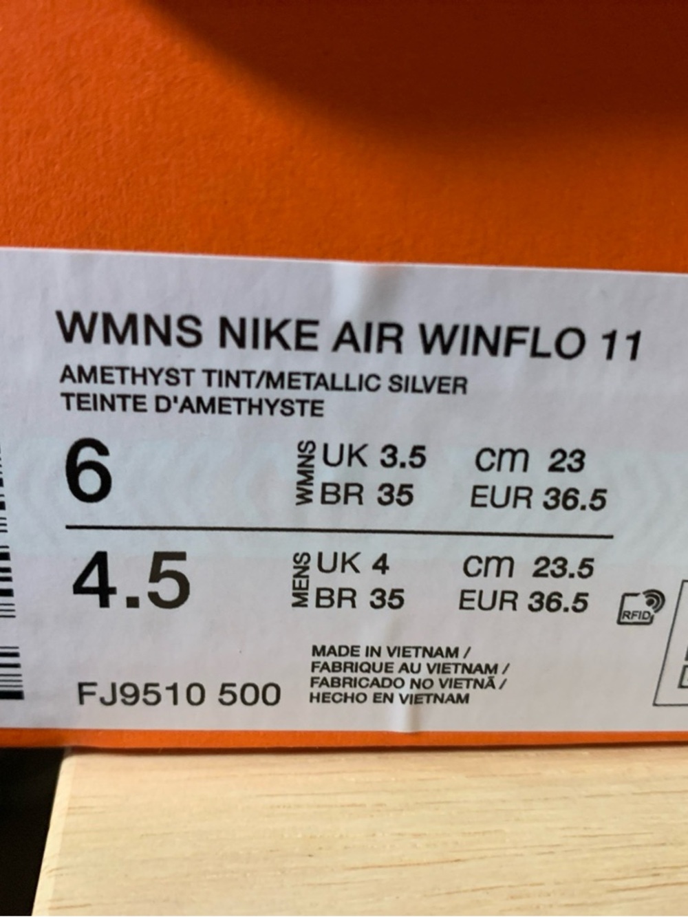 NIKE AIRFLO 11 Size 6 - New Amethyst & Metallic Silver - Picture 2 of 11